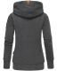 Navahoo ladies hooded sweatshirt pullover - Dark Gray-Gr.L