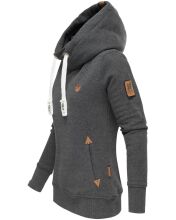 Navahoo Damen Sweatshirt Hoodie mit Kapuze Dunkelgrau Größe XL - Gr. 42