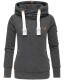 Navahoo Damen Sweatshirt Hoodie mit Kapuze Dunkelgrau Größe XL - Gr. 42