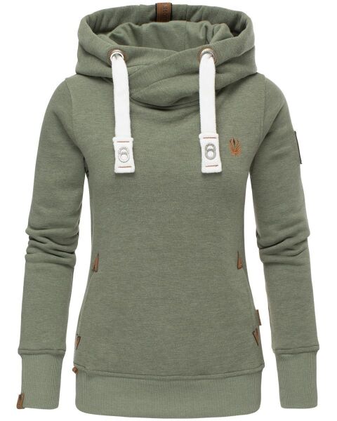 Navahoo ladies hooded sweatshirt pullover - Khaki-Gr.S