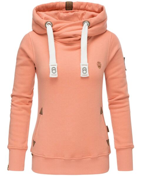 Navahoo ladies hooded sweatshirt pullover - Apricot-Gr.S