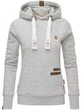 Navahoo Damlaa Damen Kapuzenpullover Sweatshirt Hoodie Hellgrau Größe L - Gr. 40