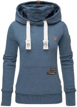 Navahoo Raniaa ladies sweatshirt hoodie pullover sweater hoodie Navy - Melange Größe L - Gr. 40