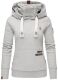 Navahoo Raniaa Damen Sweatshirt Hoodie Pullover Pulli Sweater Kapuze Hellgrau - Melange Größe L - Gr. 40
