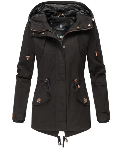 Marikoo Manolya-Sun Damen Parka Übergangsjacke Schwarz-Gr.S