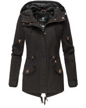 Marikoo Manolya-Sun Damen Parka Übergangsjacke Schwarz-Gr.S