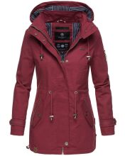 Marikoo Nyokoo Damen Herbst Frühling Übergangsjacke Bordeaux-Gr.XS