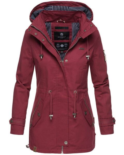 Marikoo Nyokoo Damen Herbst Frühling Übergangsjacke Bordeaux-Gr.S