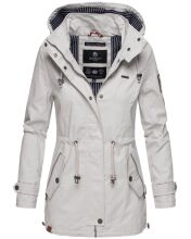 Marikoo Nyokoo Damen Herbst Frühling Übergangsjacke Hellgrau-Gr.M