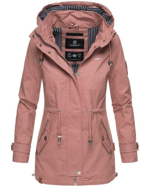Marikoo Nyokoo Damen Herbst Frühling Übergangsjacke Rosa-Gr.M