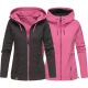 Marikoo Chuu Damen 2 in1 Wendejacke Schwarz-Gr.XS