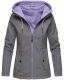 Marikoo Chuu Damen 2 in1 Wendejacke Anthrazit-Gr.XS