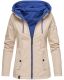 Marikoo Chuu Damen 2 in1 Wendejacke Beige-Gr.XS