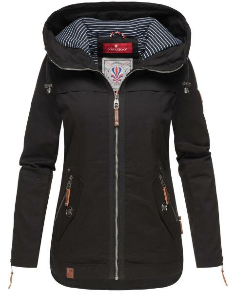Navahoo Wekoo ladies spring jacket with hood - Black-Gr.XS