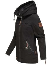 Navahoo Wekoo Damen Übergangsjacke mit Kapuze Schwarz  Größe S - Gr. 36