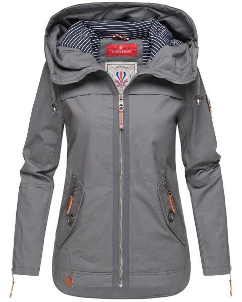Navahoo Wekoo ladies spring jacket with hood - Anthracite-Gr.XS