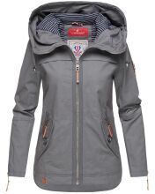 Navahoo Wekoo Damen Übergangsjacke mit Kapuze Anthrazit Größe XXL - Gr. 44