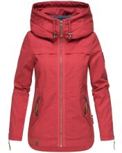 Navahoo Wekoo Damen Übergangsjacke mit Kapuze Rot Größe M - Gr. 38