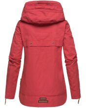 Navahoo Wekoo Damen Übergangsjacke mit Kapuze Rot Größe M - Gr. 38