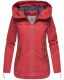 Navahoo Wekoo Damen Übergangsjacke mit Kapuze Rot Größe M - Gr. 38