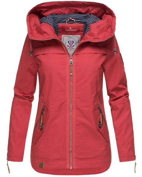 Navahoo Wekoo ladies spring jacket with hood - Red-Gr.XXL