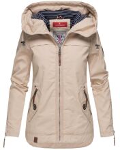 Navahoo Wekoo Damen Übergangsjacke mit Kapuze Beige Größe S - Gr. 36