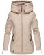 Navahoo Wekoo Damen Übergangsjacke mit Kapuze Beige Größe S - Gr. 36