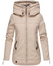 Navahoo Wekoo Damen Übergangsjacke mit Kapuze Beige Größe M - Gr. 38