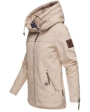 Navahoo Wekoo Damen Übergangsjacke mit Kapuze Beige Größe M - Gr. 38