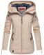 Navahoo Wekoo Damen Übergangsjacke mit Kapuze Beige Größe M - Gr. 38