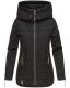 Navahoo Wekoo Damen Übergangsjacke mit Kapuze Schwarz Muster Größe XS - Gr. 34