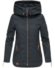 Navahoo Wekoo Damen Übergangsjacke mit Kapuze Navy Muster Größe M - Gr. 38