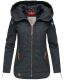 Navahoo Wekoo Damen Übergangsjacke mit Kapuze Navy Muster Größe M - Gr. 38