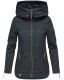 Navahoo Wekoo Damen Übergangsjacke mit Kapuze Navy Muster Größe M - Gr. 38