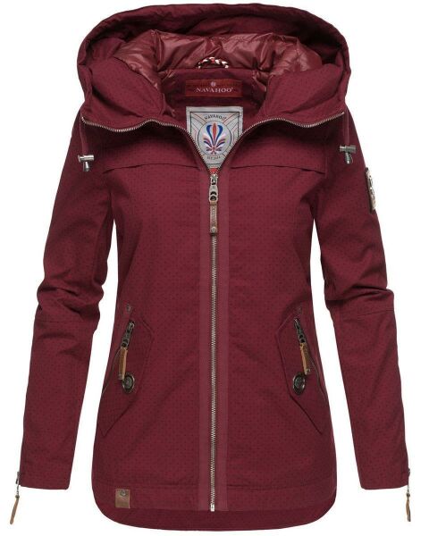 Navahoo Wekoo ladies spring jacket with hood - Bordeaux-MD-Gr.XS