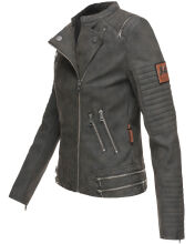 Marikoo Akikoo Damen Kunst-Wildleder Jacke Schwarz-Gr.XS
