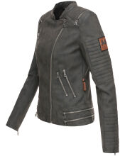 Marikoo Akikoo Damen Kunst-Wildleder Jacke Schwarz-Gr.XS