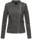 Marikoo Akikoo Damen Kunst-Wildleder Jacke Schwarz-Gr.XS