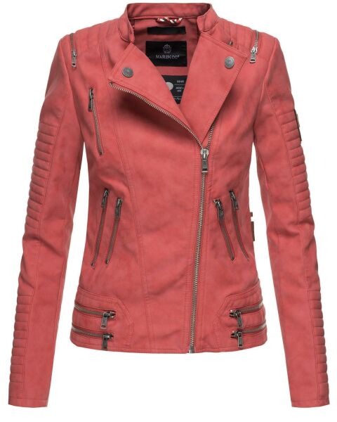 Marikoo Akikoo ladies faux leather jacket - Red-Gr.XS