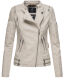 Marikoo Akikoo Damen Kunst-Wildleder Jacke Hellgrau-Gr.XS