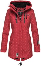 Marikoo Zimtzicke Damen lange Softshell Jacke B614 Rot...