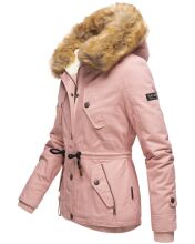 Navahoo Pearl Damen Winterjacke mit Kunstfell Rosa Größe XS - Gr. 34