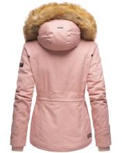 Navahoo Pearl Damen Winterjacke mit Kunstfell Rosa Größe XS - Gr. 34