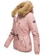Navahoo Pearl Damen Winterjacke mit Kunstfell Rosa Größe XS - Gr. 34