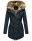 Navahoo Diamond ladies jacket with teddy fur - Navy-Gr.XS