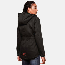 Marikoo Bikoo Damen gefütterte Winterjacke mit Teddyfell Schwarz Größe XS - Gr. 34