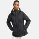 Marikoo Bikoo Damen gefütterte Winterjacke mit Teddyfell Anthrazit Größe XL - Gr. 42