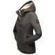 Marikoo Bikoo Damen gefütterte Winterjacke mit Teddyfell Anthrazit Größe XL - Gr. 42