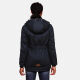Marikoo Bikoo Damen gefütterte Winterjacke mit Teddyfell Navy Größe XXL - Gr. 44