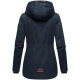 Marikoo Bikoo Damen gefütterte Winterjacke mit Teddyfell Navy Größe XXL - Gr. 44